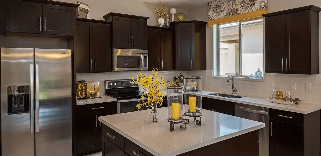 Cabinet painting results with freshly painted kitchen cabinets in Wilmington, NC