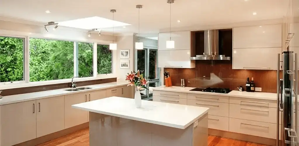 Kitchen cabinet refacing and remodel results in a modern kitchen in Wilmington, NC