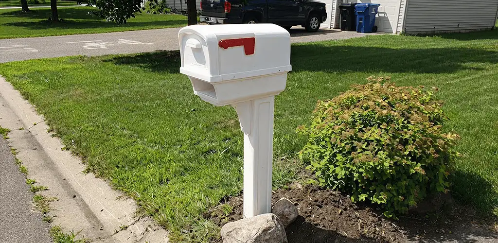 Mailbox installation for a residential curbside mailbox in Wilmington, NC