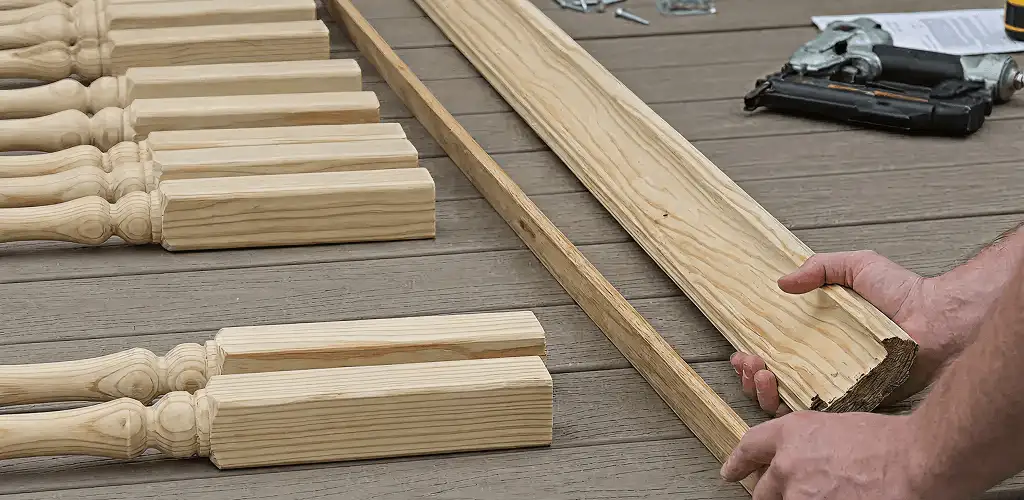 Handrail installation materials and wood components for stair rail work in Wilmington, NC